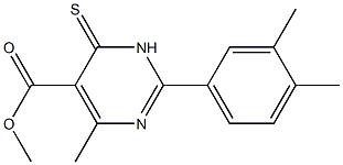 methyl 2-(3,4-dimethylphenyl)-4-methyl-6-thioxo-1,6-dihydropyrimidine-5-carboxylate 结构式