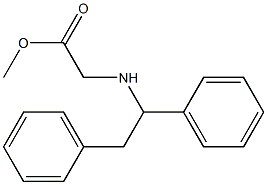 methyl 2-[(1,2-diphenylethyl)amino]acetate 结构式
