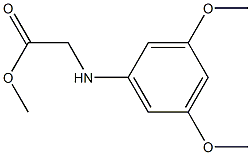 methyl 2-[(3,5-dimethoxyphenyl)amino]acetate 结构式