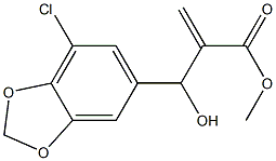 methyl 2-[(7-chloro-2H-1,3-benzodioxol-5-yl)(hydroxy)methyl]prop-2-enoate 结构式