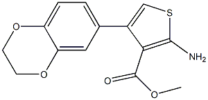 methyl 2-amino-4-(2,3-dihydro-1,4-benzodioxin-6-yl)thiophene-3-carboxylate 结构式