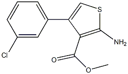 methyl 2-amino-4-(3-chlorophenyl)thiophene-3-carboxylate 结构式