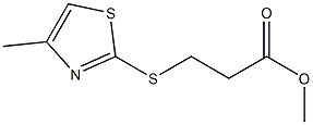 methyl 3-[(4-methyl-1,3-thiazol-2-yl)sulfanyl]propanoate 结构式