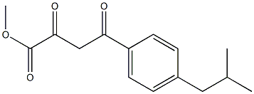 methyl 4-[4-(2-methylpropyl)phenyl]-2,4-dioxobutanoate 结构式