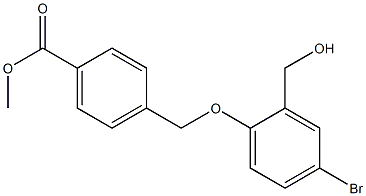 methyl 4-[4-bromo-2-(hydroxymethyl)phenoxymethyl]benzoate 结构式
