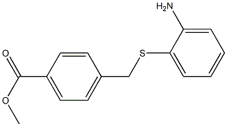 methyl 4-{[(2-aminophenyl)sulfanyl]methyl}benzoate 结构式