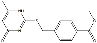 methyl 4-{[(6-methyl-4-oxo-1,4-dihydropyrimidin-2-yl)sulfanyl]methyl}benzoate 结构式