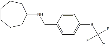 N-({4-[(trifluoromethyl)sulfanyl]phenyl}methyl)cycloheptanamine 结构式