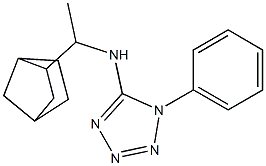 N-(1-{bicyclo[2.2.1]heptan-2-yl}ethyl)-1-phenyl-1H-1,2,3,4-tetrazol-5-amine 结构式