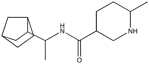 N-(1-bicyclo[2.2.1]hept-2-ylethyl)-6-methylpiperidine-3-carboxamide 结构式