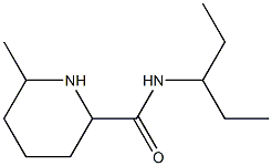 N-(1-ethylpropyl)-6-methylpiperidine-2-carboxamide 结构式