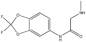 N-(2,2-difluoro-1,3-benzodioxol-5-yl)-2-(methylamino)acetamide 结构式