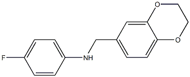 N-(2,3-dihydro-1,4-benzodioxin-6-ylmethyl)-4-fluoroaniline 结构式