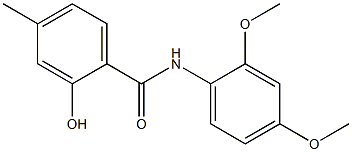 N-(2,4-dimethoxyphenyl)-2-hydroxy-4-methylbenzamide 结构式