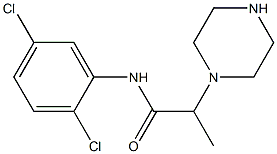 N-(2,5-dichlorophenyl)-2-(piperazin-1-yl)propanamide 结构式