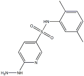 N-(2,5-dimethylphenyl)-6-hydrazinylpyridine-3-sulfonamide 结构式