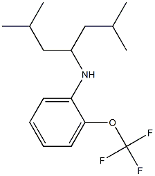 N-(2,6-dimethylheptan-4-yl)-2-(trifluoromethoxy)aniline 结构式