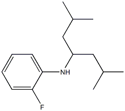 N-(2,6-dimethylheptan-4-yl)-2-fluoroaniline 结构式