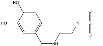 N-(2-{[(3,4-dihydroxyphenyl)methyl]amino}ethyl)methanesulfonamide 结构式