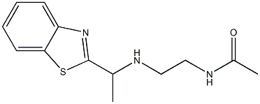 N-(2-{[1-(1,3-benzothiazol-2-yl)ethyl]amino}ethyl)acetamide 结构式