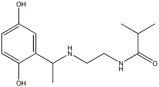 N-(2-{[1-(2,5-dihydroxyphenyl)ethyl]amino}ethyl)-2-methylpropanamide 结构式