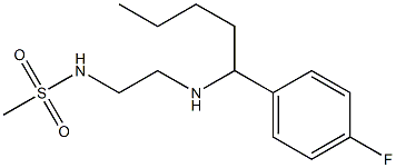 N-(2-{[1-(4-fluorophenyl)pentyl]amino}ethyl)methanesulfonamide 结构式