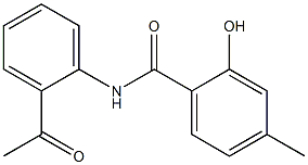 N-(2-acetylphenyl)-2-hydroxy-4-methylbenzamide 结构式