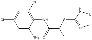 N-(2-amino-4,6-dichlorophenyl)-2-(1H-1,2,4-triazol-5-ylsulfanyl)propanamide 结构式