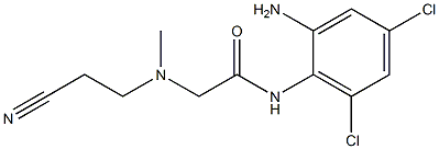 N-(2-amino-4,6-dichlorophenyl)-2-[(2-cyanoethyl)(methyl)amino]acetamide 结构式