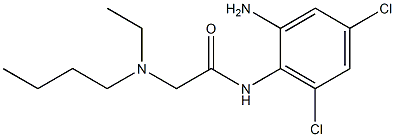 N-(2-amino-4,6-dichlorophenyl)-2-[butyl(ethyl)amino]acetamide 结构式