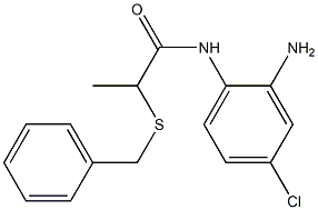 N-(2-amino-4-chlorophenyl)-2-(benzylsulfanyl)propanamide 结构式
