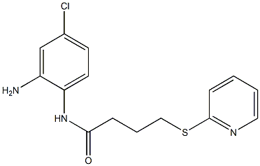 N-(2-amino-4-chlorophenyl)-4-(pyridin-2-ylsulfanyl)butanamide 结构式