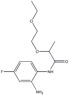 N-(2-amino-4-fluorophenyl)-2-(2-ethoxyethoxy)propanamide 结构式