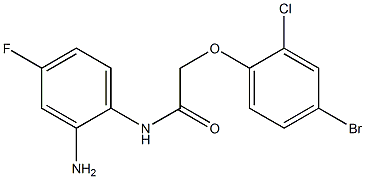 N-(2-amino-4-fluorophenyl)-2-(4-bromo-2-chlorophenoxy)acetamide 结构式