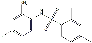 N-(2-amino-4-fluorophenyl)-2,4-dimethylbenzene-1-sulfonamide 结构式