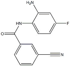 N-(2-amino-4-fluorophenyl)-3-cyanobenzamide 结构式