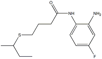 N-(2-amino-4-fluorophenyl)-4-(butan-2-ylsulfanyl)butanamide 结构式