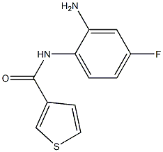 N-(2-amino-4-fluorophenyl)thiophene-3-carboxamide 结构式
