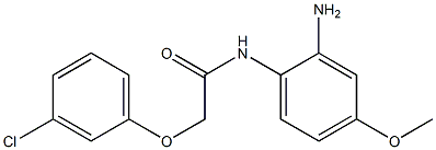 N-(2-amino-4-methoxyphenyl)-2-(3-chlorophenoxy)acetamide 结构式