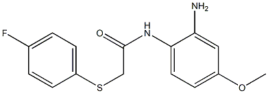 N-(2-amino-4-methoxyphenyl)-2-[(4-fluorophenyl)sulfanyl]acetamide 结构式