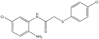 N-(2-amino-5-chlorophenyl)-2-[(4-chlorophenyl)sulfanyl]acetamide 结构式