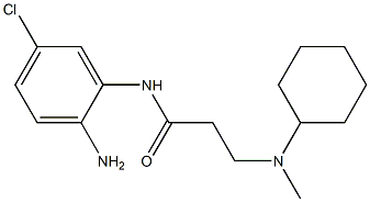 N-(2-amino-5-chlorophenyl)-3-[cyclohexyl(methyl)amino]propanamide 结构式