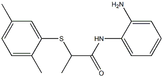 N-(2-aminophenyl)-2-[(2,5-dimethylphenyl)sulfanyl]propanamide 结构式