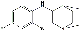 N-(2-bromo-4-fluorophenyl)-1-azabicyclo[2.2.2]octan-3-amine 结构式