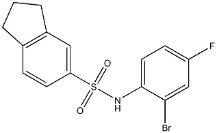 N-(2-bromo-4-fluorophenyl)-2,3-dihydro-1H-indene-5-sulfonamide 结构式