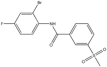 N-(2-bromo-4-fluorophenyl)-3-methanesulfonylbenzamide 结构式