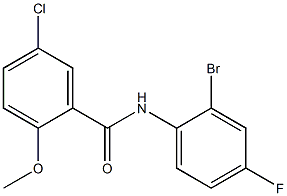 N-(2-bromo-4-fluorophenyl)-5-chloro-2-methoxybenzamide 结构式