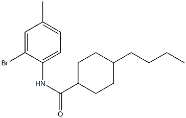 N-(2-bromo-4-methylphenyl)-4-butylcyclohexane-1-carboxamide 结构式