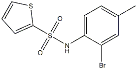 N-(2-bromo-4-methylphenyl)thiophene-2-sulfonamide 结构式