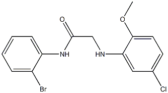 N-(2-bromophenyl)-2-[(5-chloro-2-methoxyphenyl)amino]acetamide 结构式